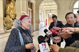 Tran To Nga talks to the media after the hearing held by the Court of Appeal of Paris on May 7. (Photo: VNA)