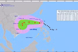 A map tracking Tropical Storm Trami (Source: National Centre for Hydro-Meteorological Forecasting)