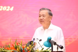 Party General Secretary and State President To Lam speaks at the working session with the Standing Board of the Hanoi Party Committee on August 9. (Photo: VNA)