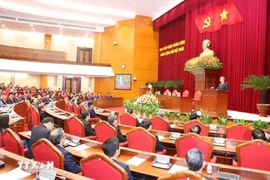 Party General Secretary and State President To Lam delivers the closing remarks at the 10th session of the 13th Party Central Committee on September 20. (Photo: VNA)