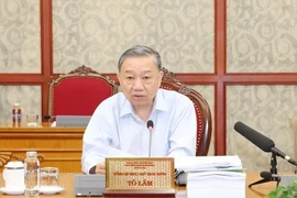 Party General Secretary and State President To Lam speaks at the meeting of the Politburo in Hanoi on August 23. (Photo: VNA)