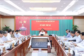 Officials at the 49th meeting of the Party Central Committee’s Commission for Inspection (Photo: VNA)