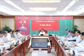 Officials at the 49th meeting of the Party Central Committee’s Commission for Inspection (Photo: VNA)