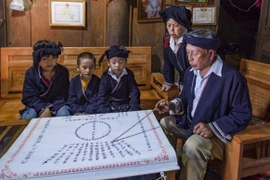 Man preserving and teaching Nom-Dao script