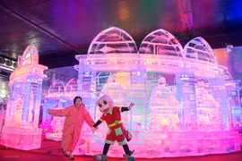 HCM City: Ice sculpture exhibition opens at Dam Sen Park