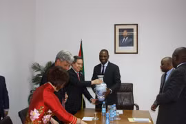 Party economic official visits Mozambique