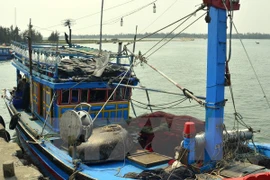 Quang Ngai border guards receive saved Filipino fisherman 