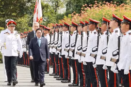Vietnamese, Singaporean PMs hold talks in Singapore
