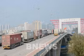 Mong Cai international border gate busy after Tet holiday