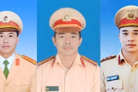 Three police martyrs in Lam Dong landslide honored 