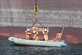 Philippine crew member in distress brought ashore safely