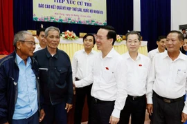 President meets voters in Da Nang city