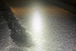 Hailstorm poured on Fansipan peak