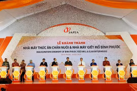 Japfa Vietnam inaugurates animal feed mill and slaughterhouse in Binh Phuoc