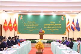 Long An, Tay Ninh leaders visit Cambodian province for Chol Chnam Thmay festival