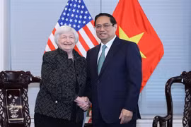 PM meets US Treasury Secretary, leaders of economic groups