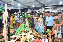A booth at TechFest Quang Nam 2023. (Photo: baoquangnam.vn)