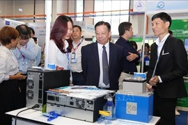 A booth at the exhibition. (Photo: VNA)