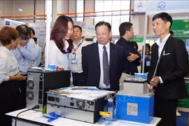 A booth at the exhibition. (Photo: VNA)
