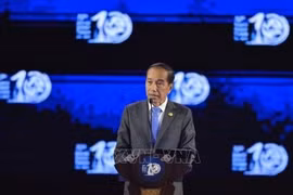 Indonesian President Joko Widodo delivers an opening speech (Photo: VNA)