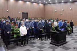 Defendants at the first-instance trial on January 12 (Photo: VNA)