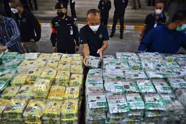 A drug haul in Bangkok, Thailand (Photo: AFP)