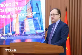 Russian Ambassador to Vietnam G.S. Bezdetko speaks at the conference. (Photo: VNA)