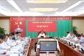At the 41st meeting of the Party Central Committee's Inspection Commission. (Photo: VNA)