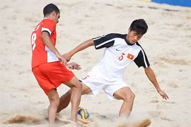 Beach footballers train, compete for Asian Games