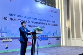 Deputy Minister of Transport Nguyen Danh Huy delivers a speech at the Aus4Transport final programme workshop held on Thursday afternoon in Hanoi by Vietnam’s Ministry of Transport and the Australian Embassy in Vietnam. (Photo: VNA)