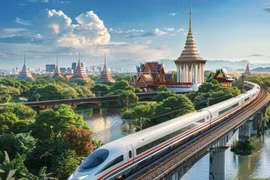 Thailand develops dual rail tracks (Photo: thai.news)