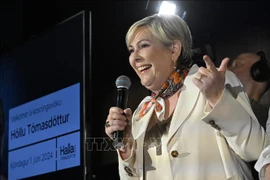 Halla Tómasdóttir becomes the new President of Iceland (Photo: AFP)