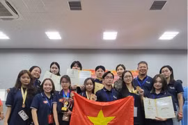 Ngo Si Lien Secondary School's students win high prizes at Japan expo (Photo courtesy of Ngo Si Lien Secondary School"