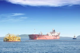 Crude oil imported to the Dung Quat Oil Refinery (Photo: VietnamPlus)