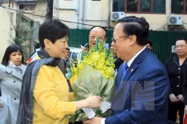 Li Xiaolin, head of the Chinese People’s Association for Friendship with Foreign Countries was welcomed in Hanoi (Source: VNA)