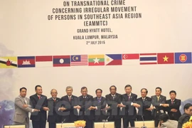ASEAN Ministers attended the Emergency ASEAN Ministerial Meeting on Transnational Crime (Photo:VNA)