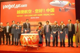 The route launching ceremony on April 8. Source: VNA