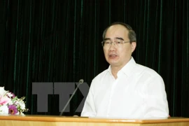 VFF President Nguyen Thien Nhan addresses the event (Photo: VNA)