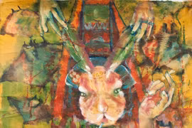 An artistic work of Korean painter Yoyo at the event (Source: tienphong)