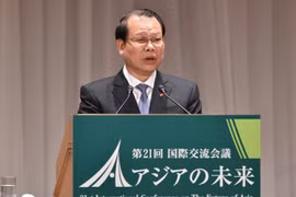Deputy Prime Minister Vu Van Ninh speaks at the 21st International Conference on the Future of Asia (Photo: VNA)