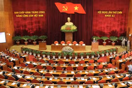 Overview of the ninth meeting of the Party Central Committee (11th tenure). Photo: VNA