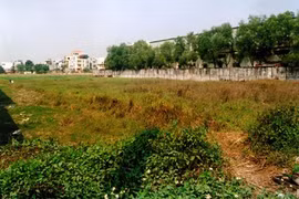 This piece of land has been left abandoned for years in Hoang Mai District. Photo: VNA