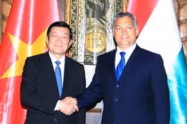 President Truong Tan Sang and Hungarian Prime Minister (Photo: VNA)