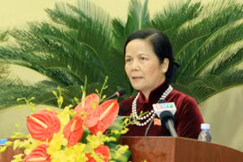 Chairwoman of the Hanoi People's Council Ngo Thi Doan Thanh has received the highest vote of confidence in the poll. (Source:VNA)