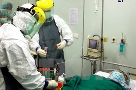 Vietnamese medical staff join an Ebola prevention drill (Photo: VNA)