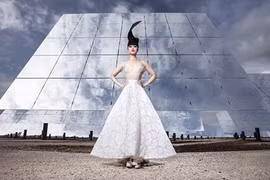 Minh Anh wears a design by Hoang Hai (Photos Courtesy of J Model Management)
