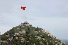 The flagpole at the Cu Lao Xanh island, central Binh Dinh province (Photo: VNA)