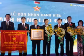 Saigontourist, Viettravel, AIG Insurance, Saigon Co-op and Big C, which have won recognition for five consecutive years, were also presented with the gold brand credit (Photo: VNA)