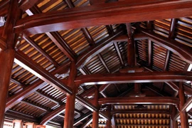 Part of the restore wood frame of Ta Tra (Photo: VNA)