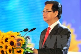 Prime Minister Nguyen Tan Dung speaks at the ceremony. Photo: VNA